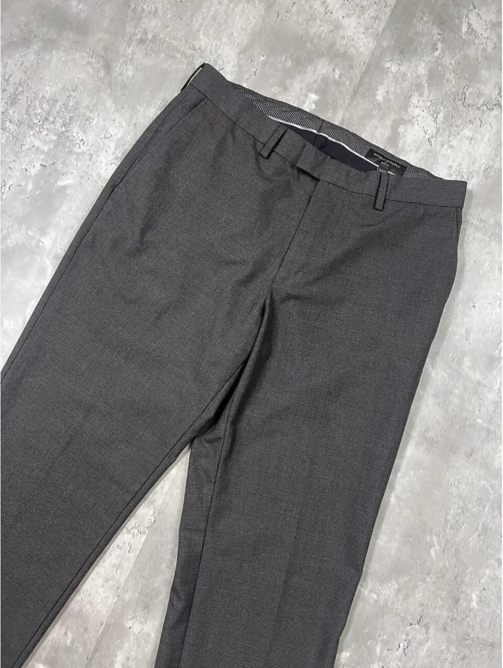 Banana Republic Slim Fit Dress Pants Charcoal Wool Blend Trousers